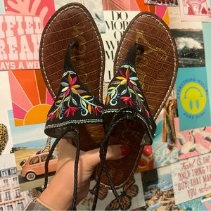 embroidered wrap up sam edelman sandals